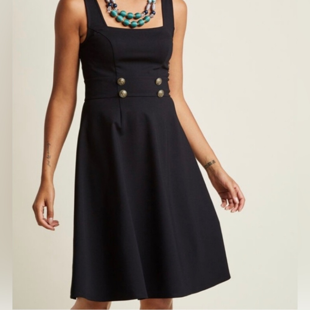 Modcloth Square-neck Sleeveless A-line Dress S